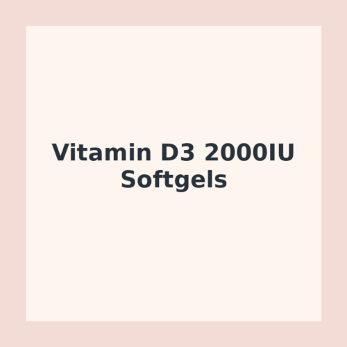 Vitamin D3 2000IU Softgels